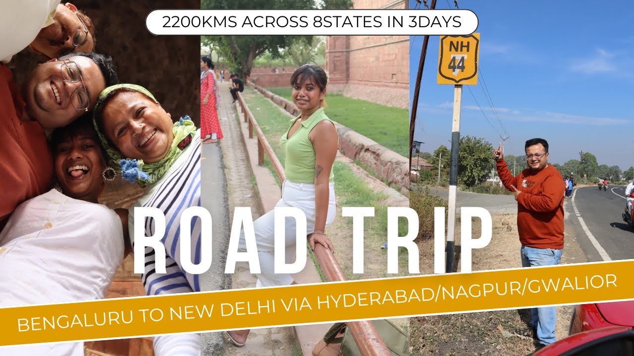Family Road Trip:Bangalore to Delhi via NH44 |Exploring Hyderabad, Nagpur, Gwalior,Agra! in Spresso