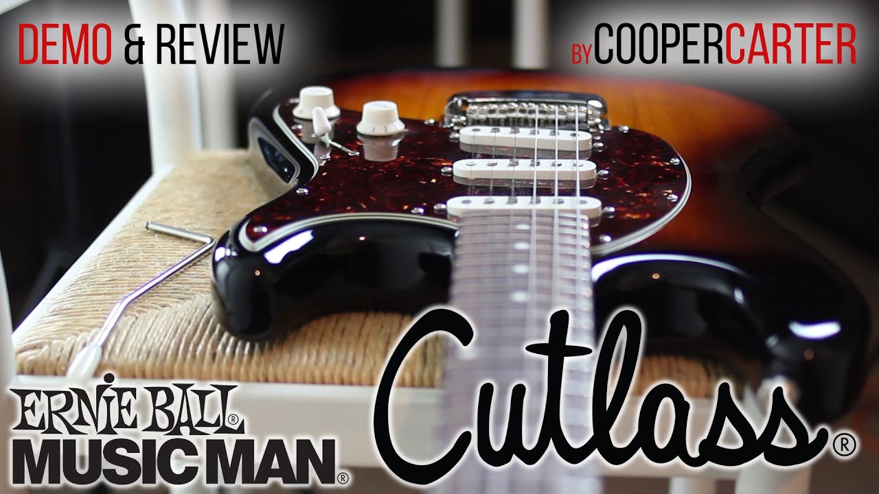 Демонстрация и обзор музыкальной гитары Ernie Ball Music Man Cutlass от Купера Картера.