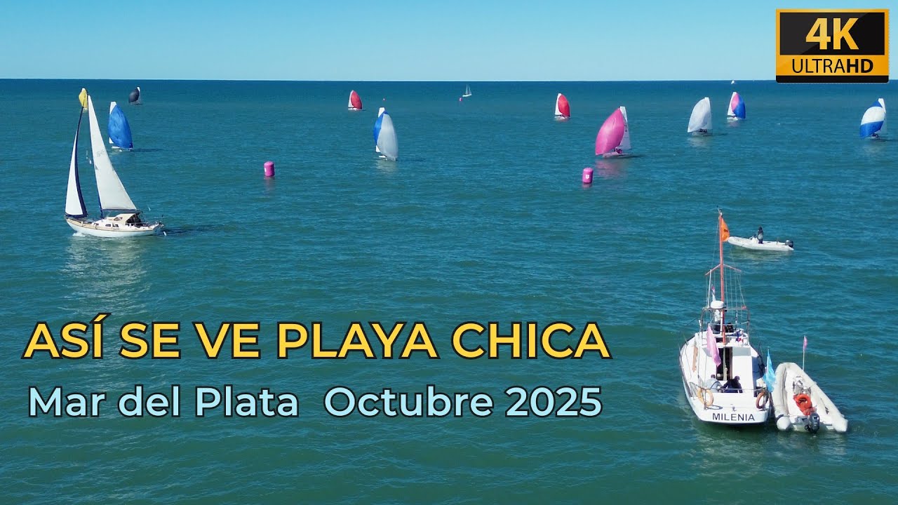 🌊 Caminata por Playa Chica, Mar del Plata | Un sábado soleado junto al mar (Octubre 2025)