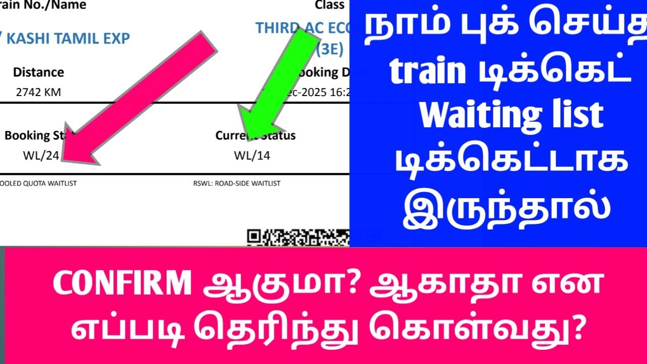 HOW TO FIND WAITING LIST TRAIN TICKET GET CONFORM EARLY THE DATE OF JOURNEY IN TAMIL|OTP