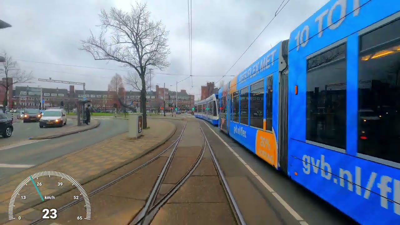 Amsterdam Tram Ride Line 17 | Netherlands 🇳🇱 | Speedometer