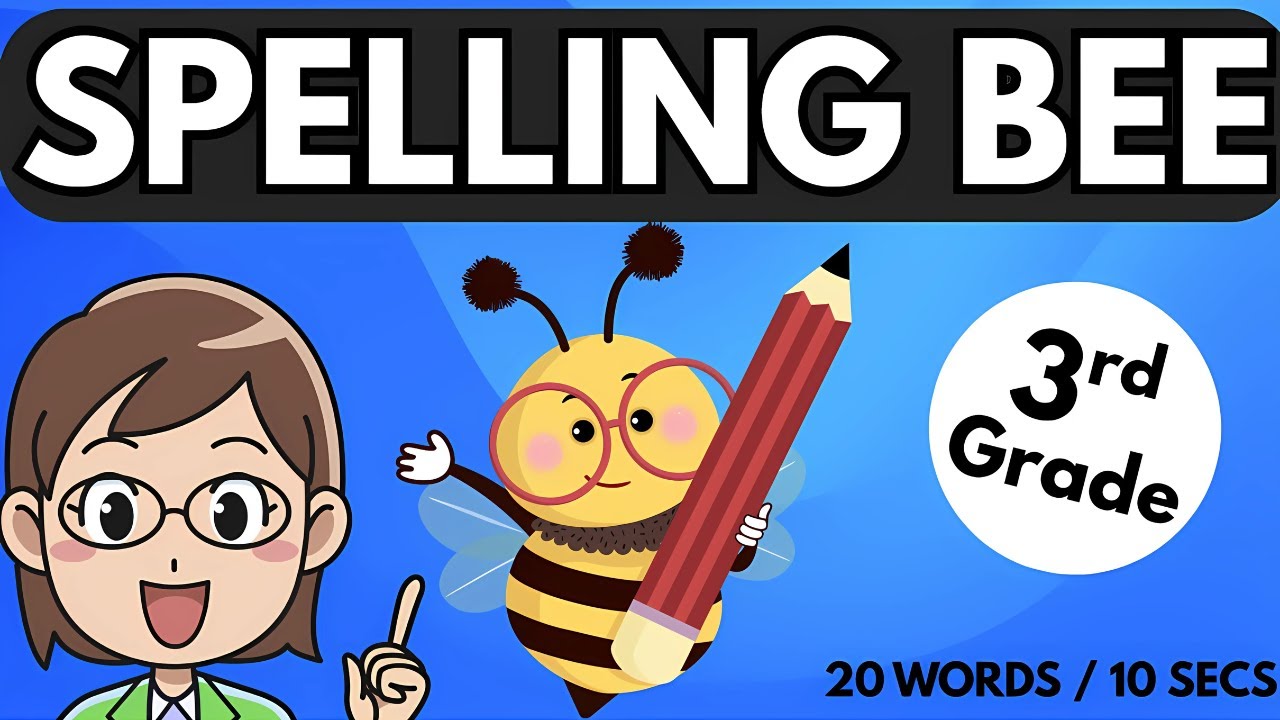 3rd Grade Spelling Bee Challenge 🐝 | Fun Words for Kids to Spell
