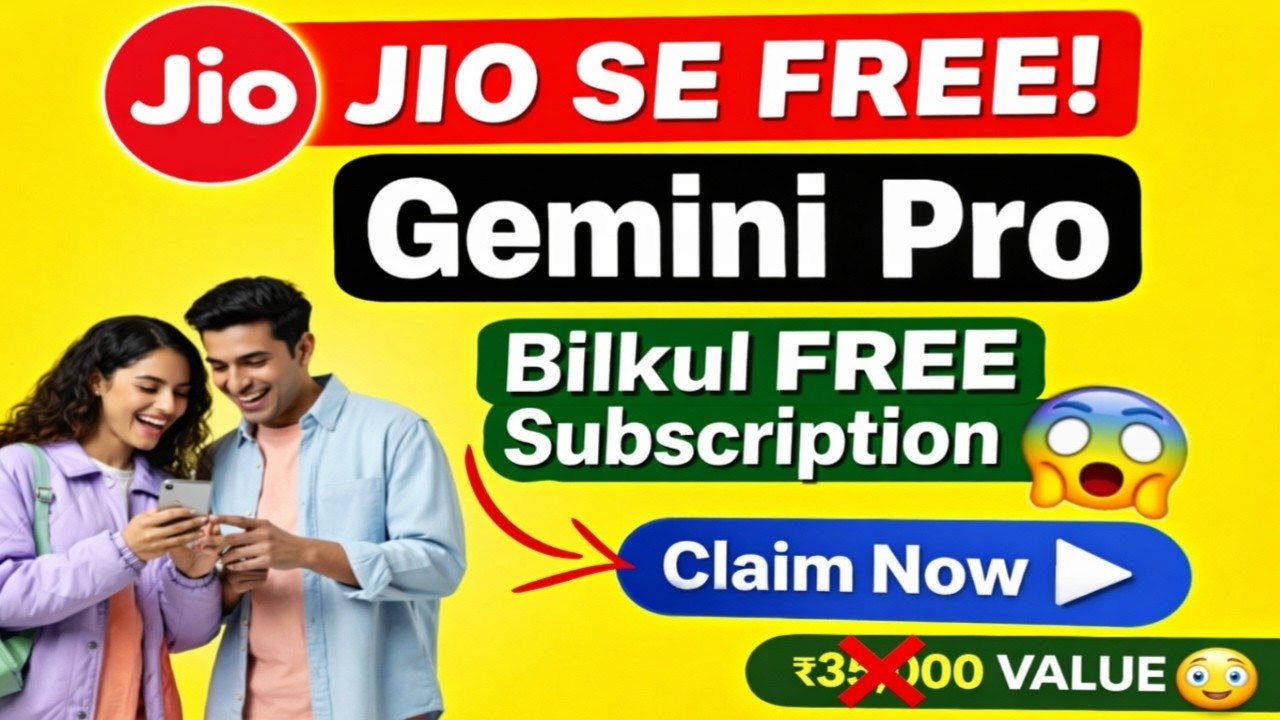 Jio Gemini FREE Offer | How to Claim Jio Google Gemini Ai Subscription | Google Gemini Pro