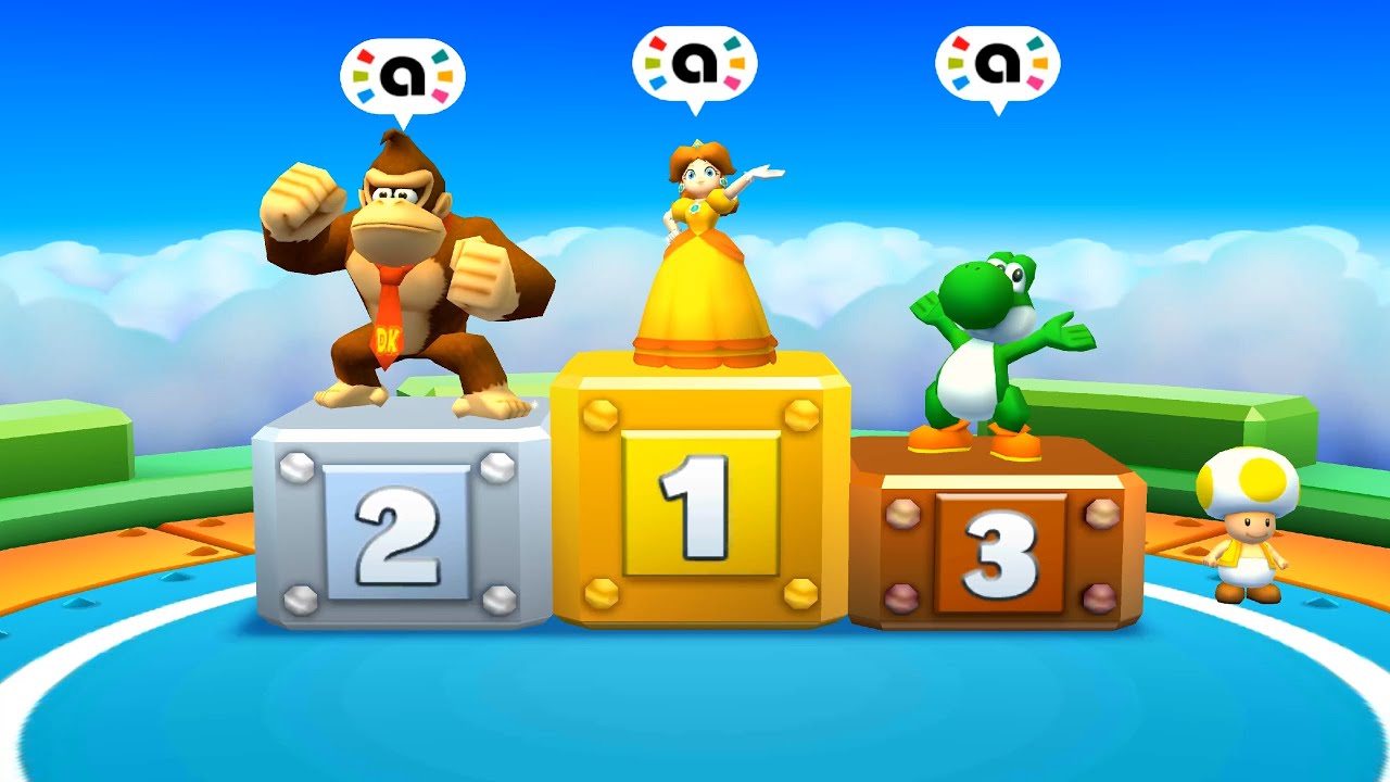 Mario Party Star Rush Toad Scramble With Team Donkey Kong Vs Rivals Players | World 4-3