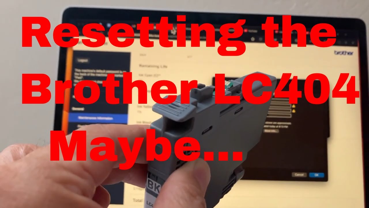 Brother LC404 reset. We'll see.