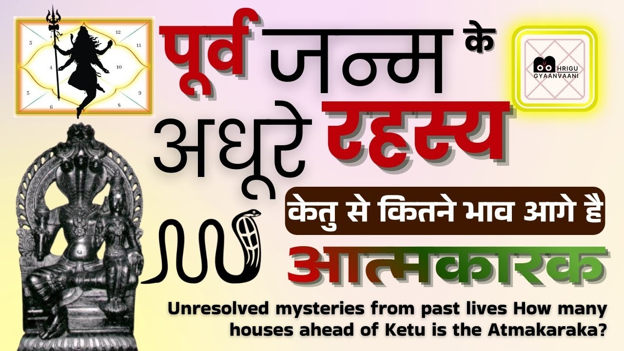 पूर्व जन्म के अधूरे रहस्य, केतु से कितने भाव आगे है आत्मकारक | #bhrigugyaanvaani