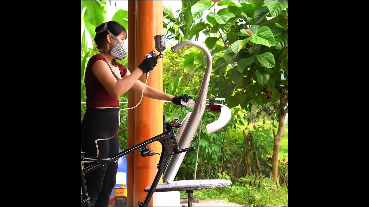 Young Girl Restores Legendary Minsk M103 Motorcycle Found Under River After 10 Years #diy #viral