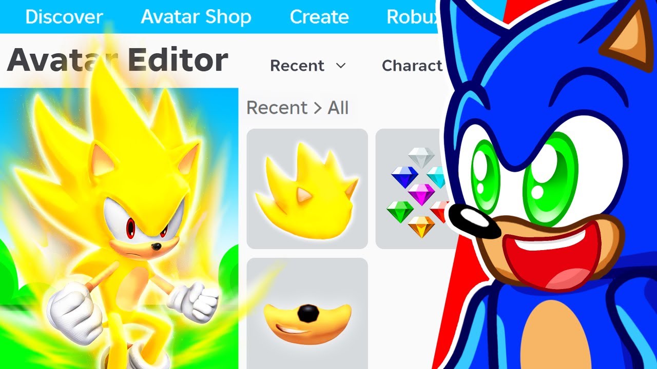 Creé al Mejor Super Sonic REALISTA en Roblox Crea tu Avatar!