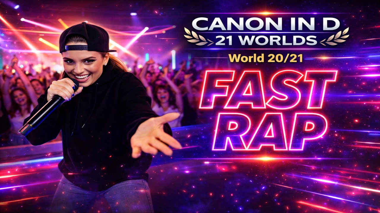 Canon in D: Fast Rap (World 20/21) | 21 Worlds