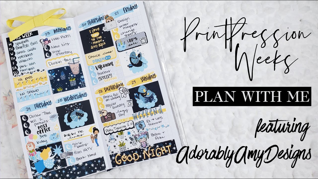 PrintPression Weeks | Plan with Me feat. Adorably Amy Designs