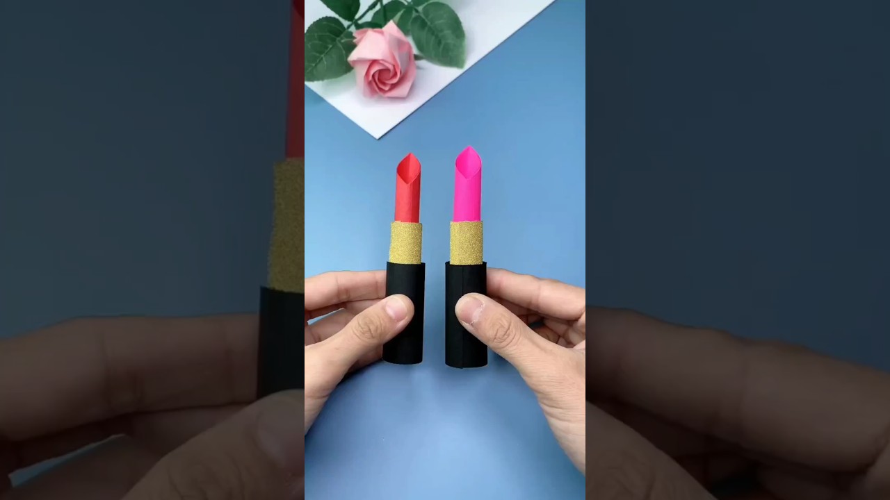 Diy Paper Lipstick | Origami Lipstick | Lipstick | #diylipstick #lipstick #origamilipstik