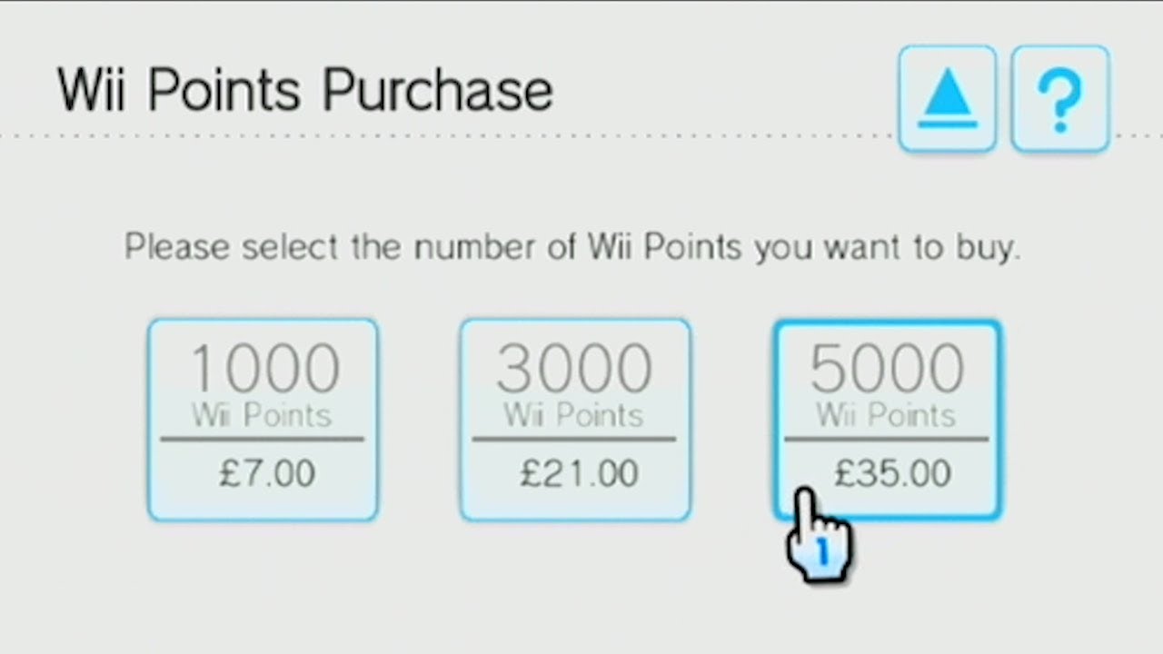 Wii Shop Channel - Last Time Adding Points (1/2)
