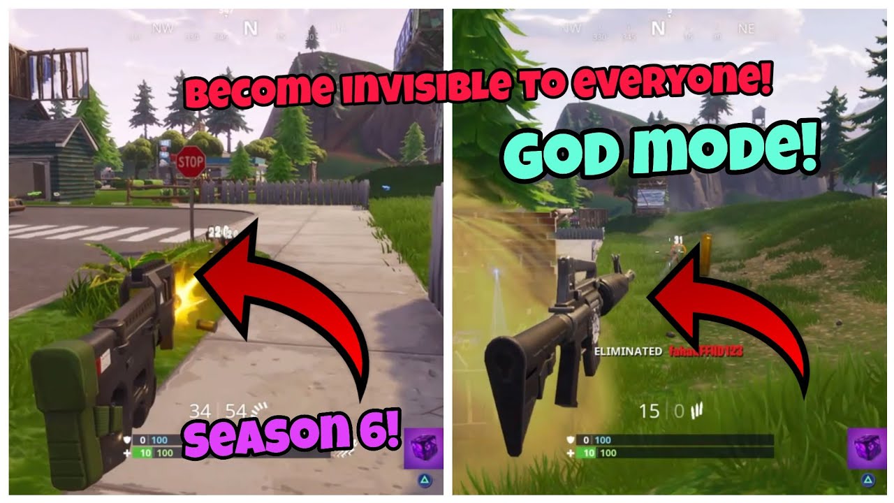 Become Invisible using this God Mode Glitch (New) Fortnite Glitches Season 6 PS4/Xbox one 2018