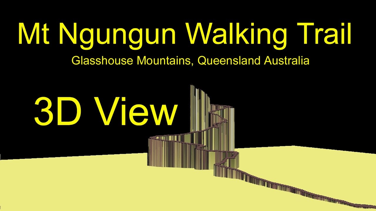 Mt Ngungun  &ndash; 3D view of the walking track