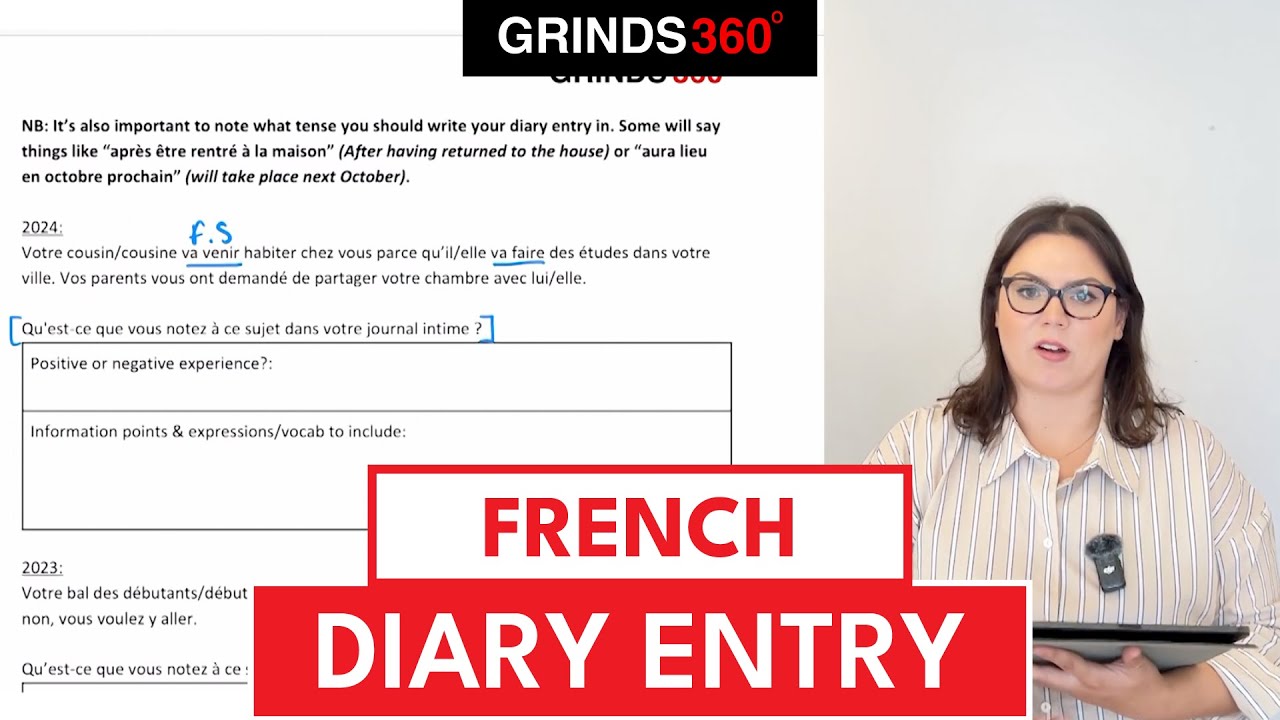 Leaving Cert | French | Diary Entry Introduction and Structure