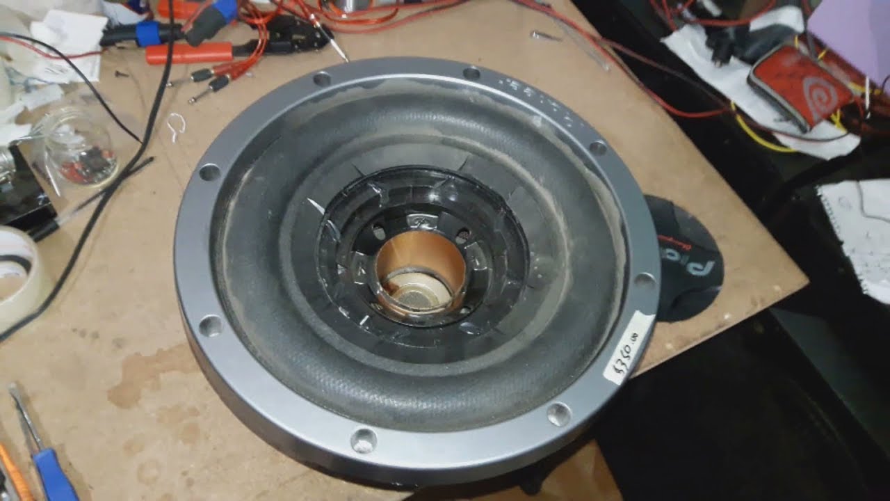 reparando subwoofer pioneer TS W3001D4 Bobina quemada