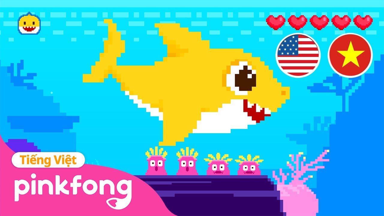 [Tiếng Việt + Tiếng Anh] 8-bit Baby Shark 🦈 + Tuyển tập | Cá Mập Con Pinkfong! - Nhạc thiếu nhi