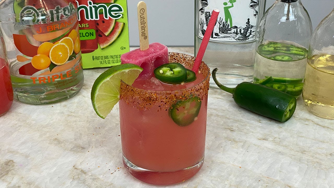 Spicy Watermelon Popsicle Margarita