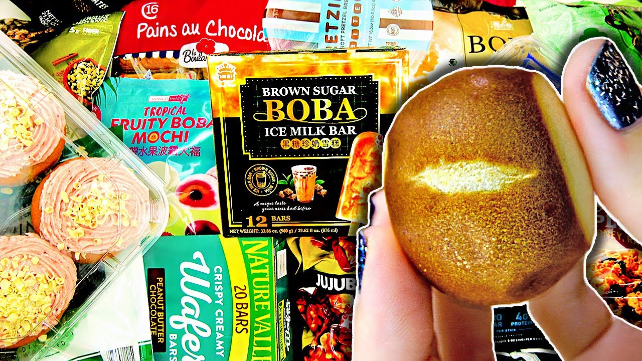 Brown Sugar Boba Ice Milk Bar, Quaker Simply Granola, Boba Milk Tea Snacks, Nature Valley Wafer Bars
