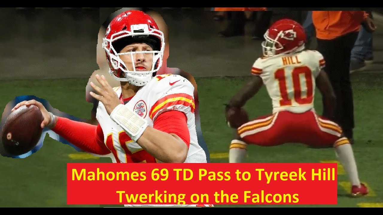 8.17.18 KC v ATL preseason: Mahomes 70yd pass + Tyreek twerk td dance