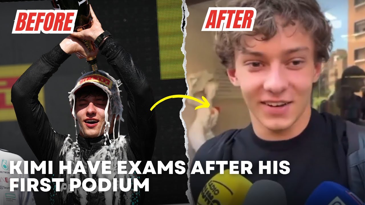 Kimi Antonelli Finishing School Exams right after his first F1 Podium in Canada GP