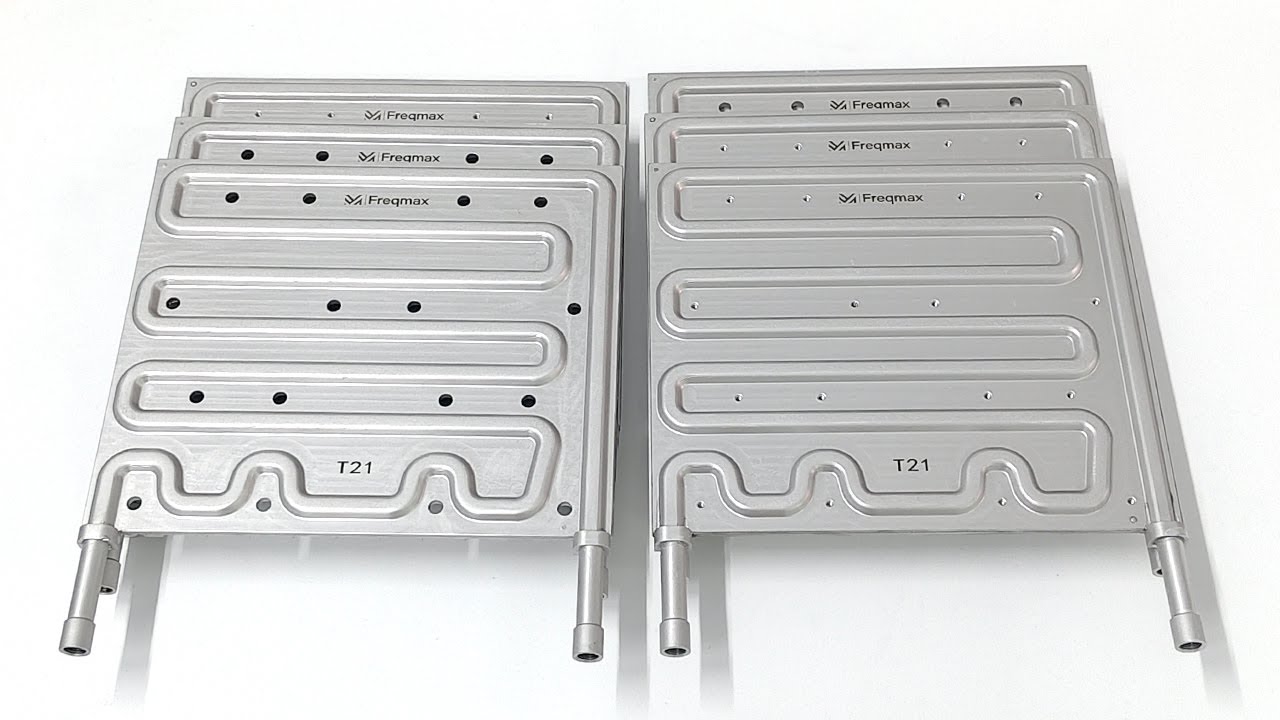 Freqmax water cooling plate for efficient heat dissipation when overclocking the Antminer T21 S21