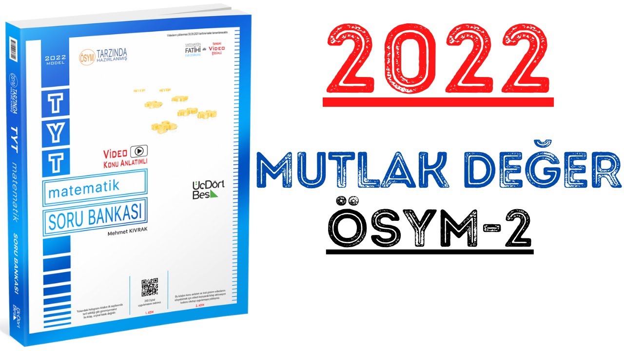 (2022)345 TYT MATEMATİK | MUTLAK DEĞER ÖSYM-2 | #yks2022 #tyt2022 #2022tayfa #345