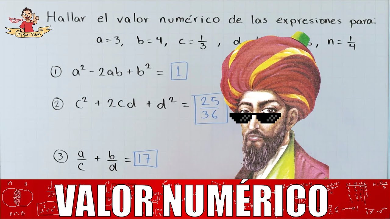 Valor numérico de expresiones compuestas. Ejercicios 1, 2 y 3