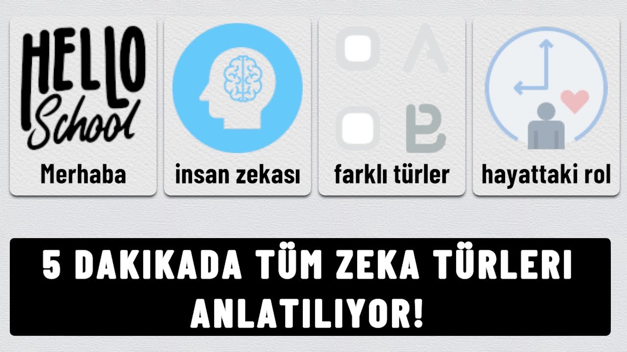 5 Dakikada T&uuml;m Zeka T&uuml;rleri A&ccedil;ıklanıyor!