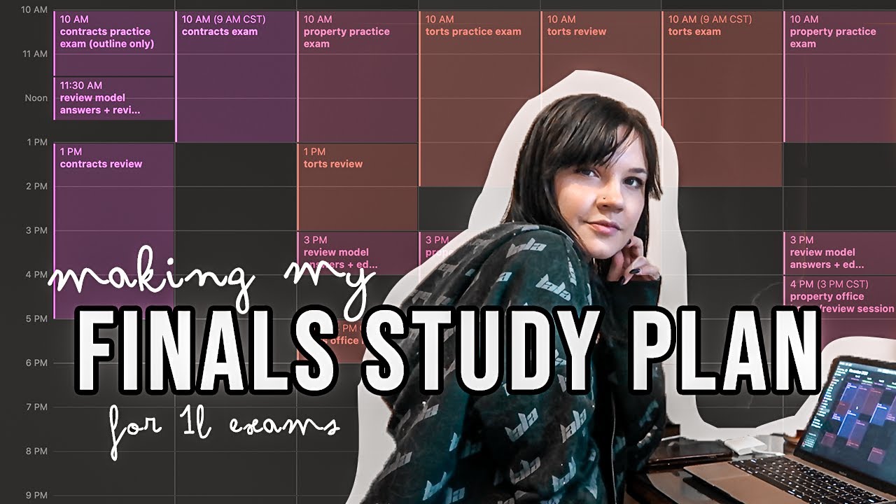 making my law school finals study plan | how to study for 1L exams