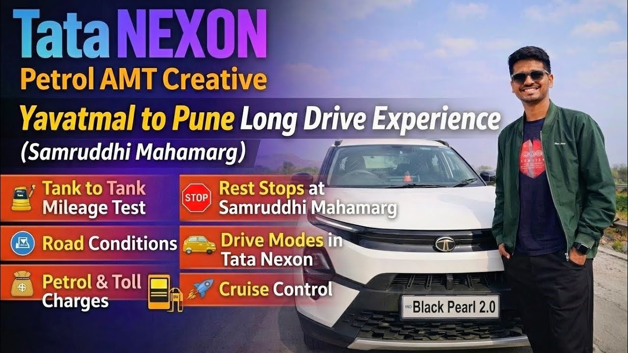 Tata Nexon Petrol AMT 2026 | Yavatmal ➝ Pune Drive 🚗 | Samruddhi Mahamarg 