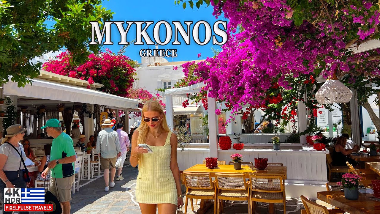 Mykonos Greece 4K Walk 🇬🇷 Europe&rsquo;s Luxury Party Island & Paraga Beach Views