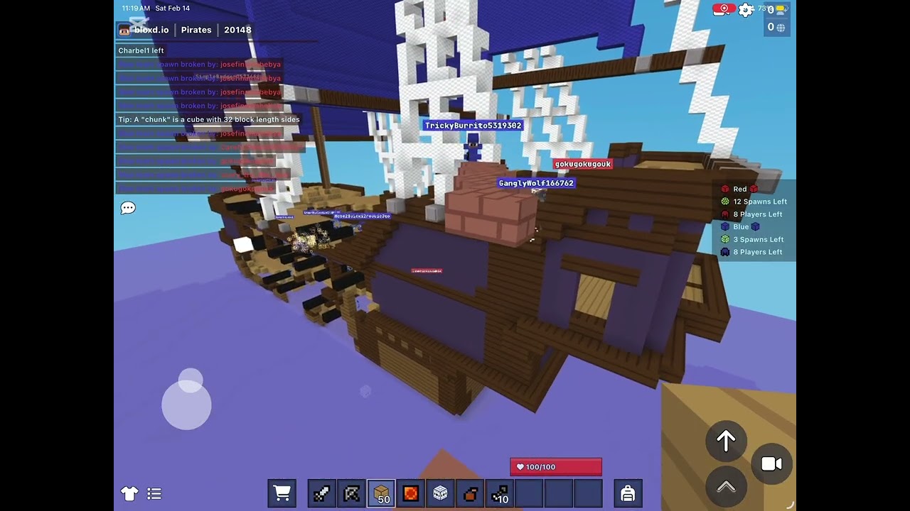 Absolutely destroying in bloxd.io pirates