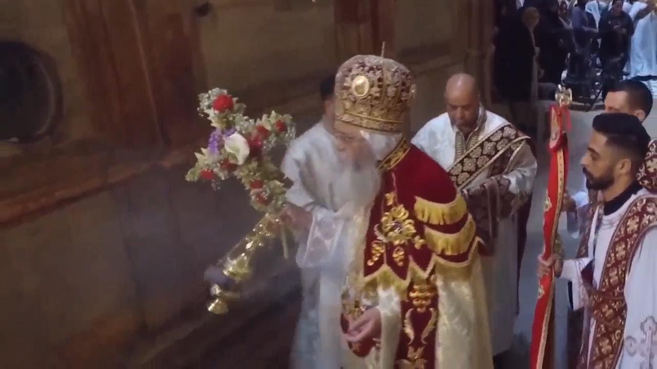 Greek-Orthodox Patriarch of Jerusalem leads Orthodox Palm Sunday procession