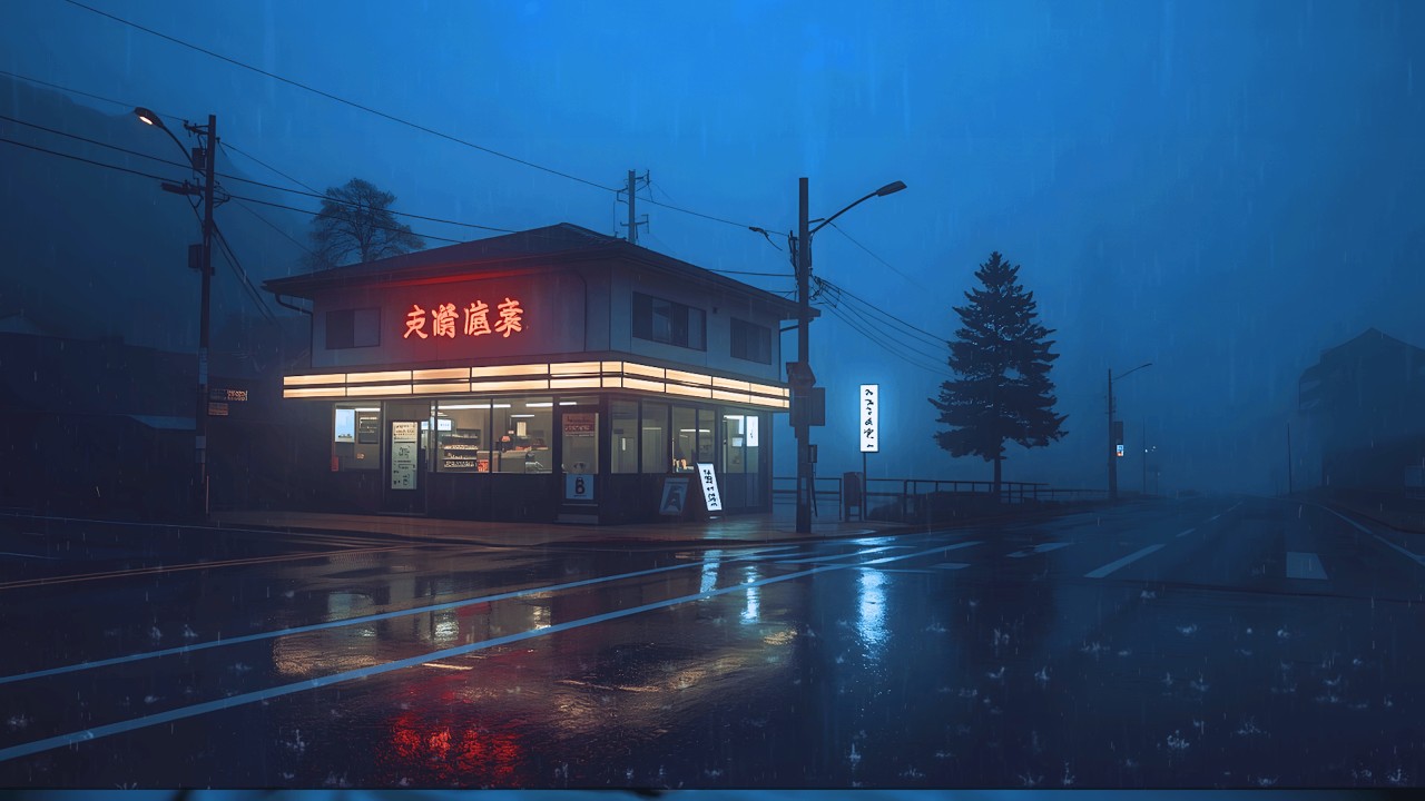90s Tokyo Streets Lofi 🌧️ Rainy Night Ambience for Study and Relaxing Focus