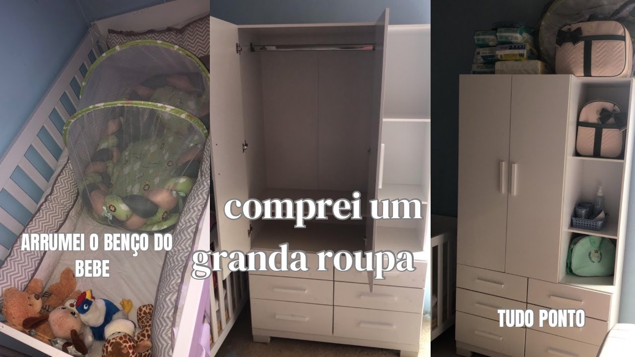 Comprei o granda roupa do bebê 👶 organizei a coisas dele☺️montei o kit benço+presente que ele ganhou
