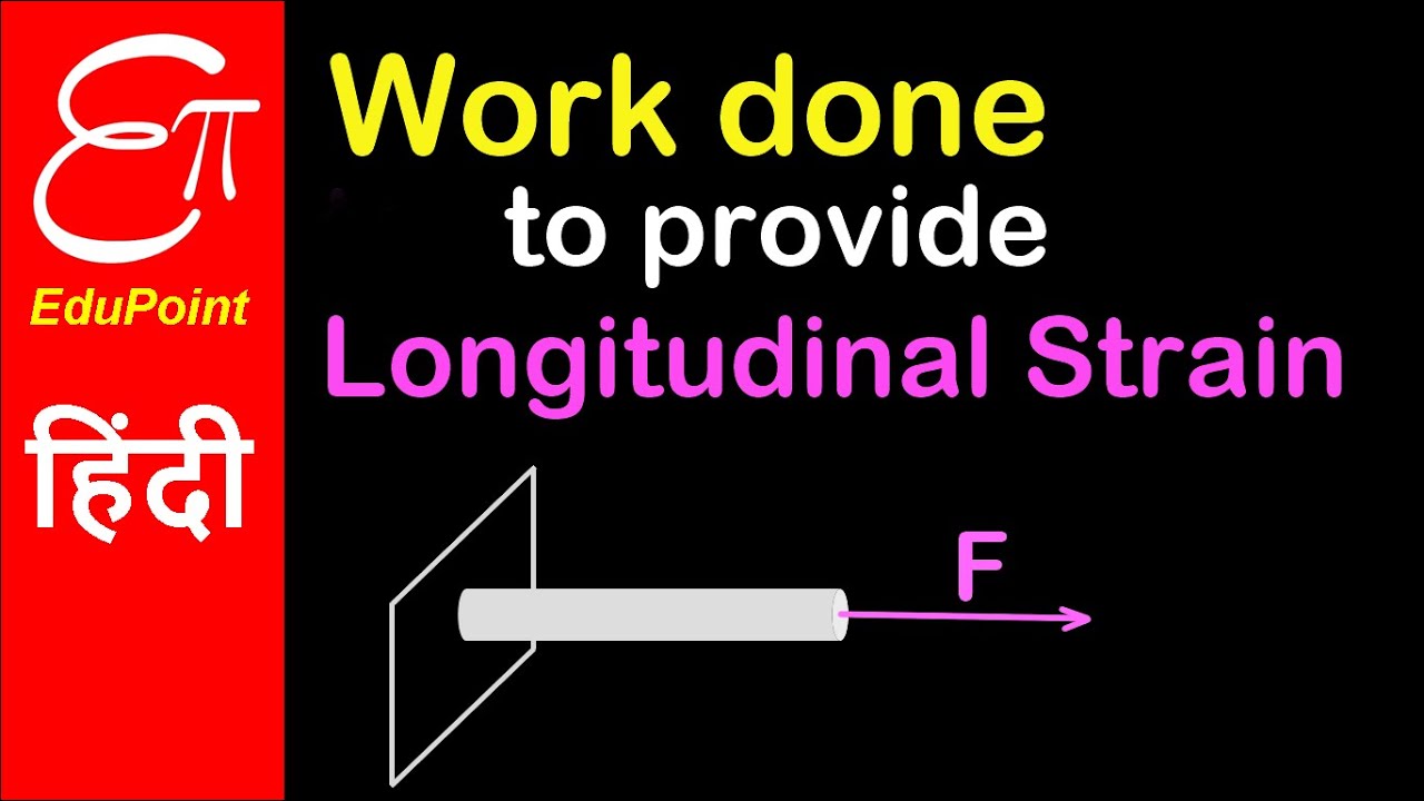 Work done in deforming a body with Longitudinal Strain