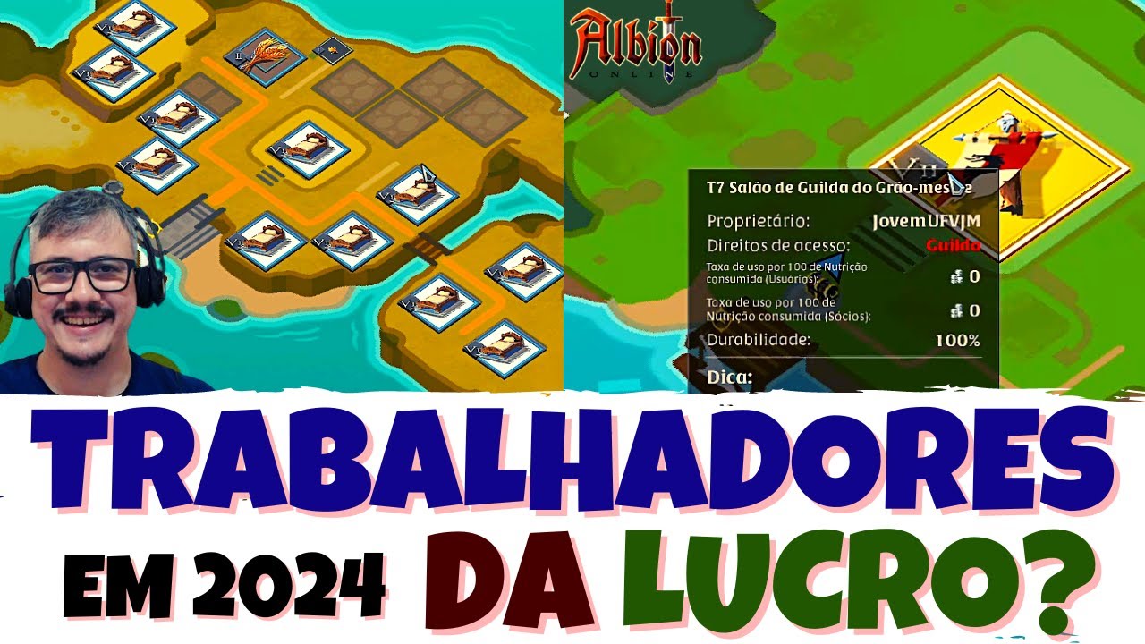 COMO ter lucro com TRABALHADORES em 2024 no ALBION ONLINE 💥 PLANILHA TOP DAS GALAXIAS | JovemExplica