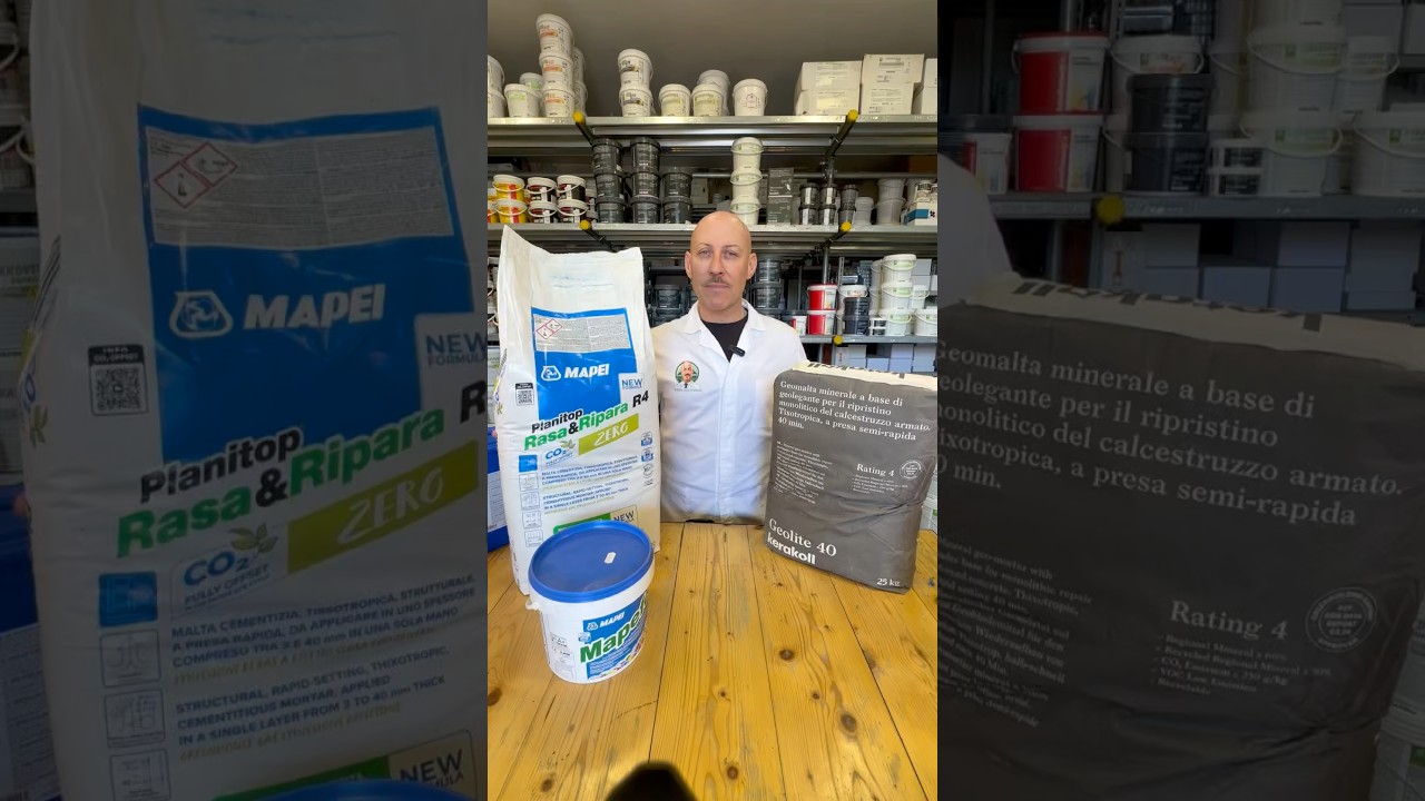 Mettiamo a paragone due Malte da ripristino strutturale del calcestruzzo. #edilizia #video