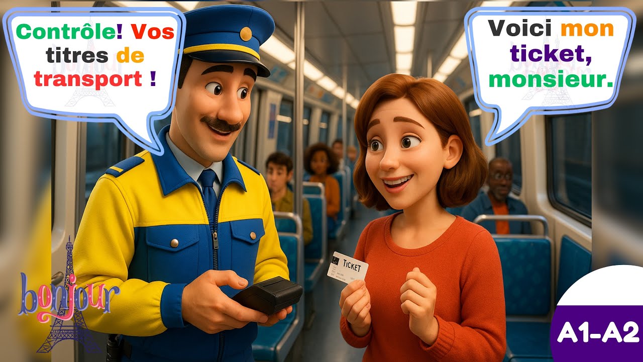 🚇 Французские Разговоры в Метро для Начинающих | 15 Настоящих Диалогов в Метро Уровень A1-A2 | Уч...