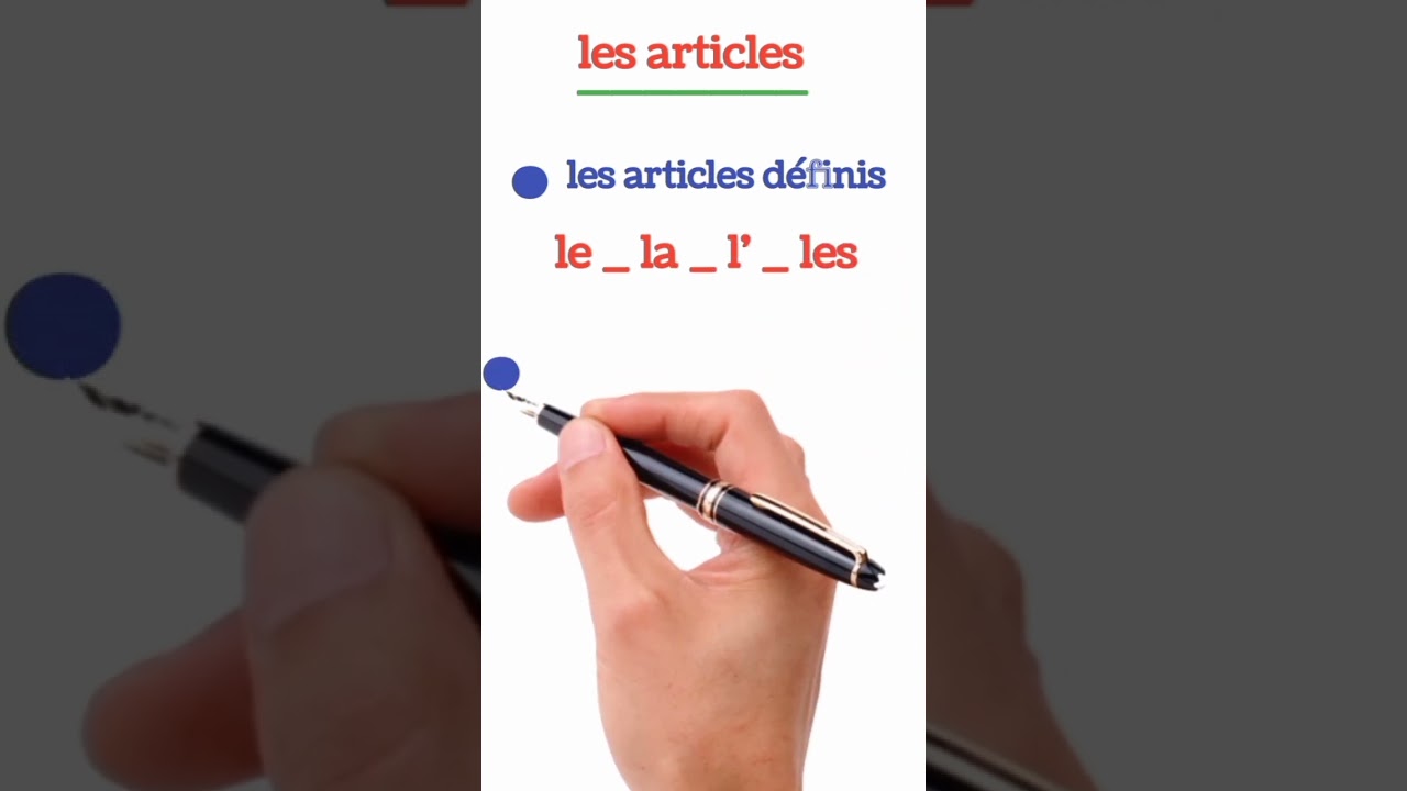 les articles d&eacute;finis et ind&eacute;finis # les articles # fran&ccedil;ais #grammaire_fran&ccedil;aise