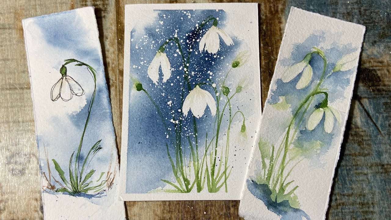 Master Snowdrops in Watercolor: Loose, Vibrant, and Serene!