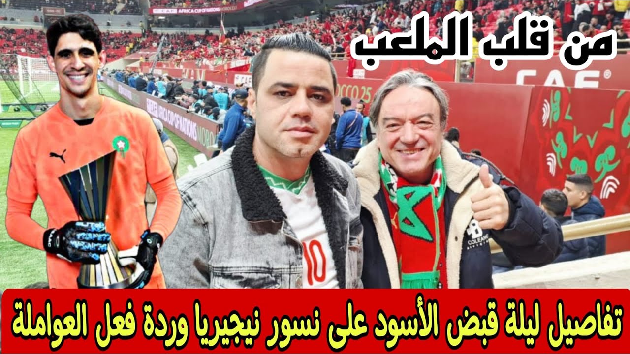 من قلب الملعب تفاصيل ليلة قبض الأسود على نسور نيجيريا وردة فعل العواملة