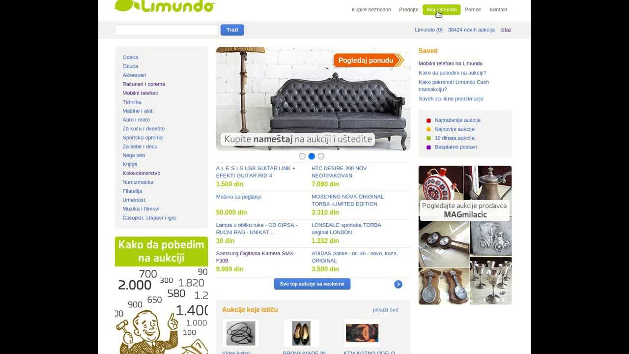 Postavljanje aukcije na Limundo