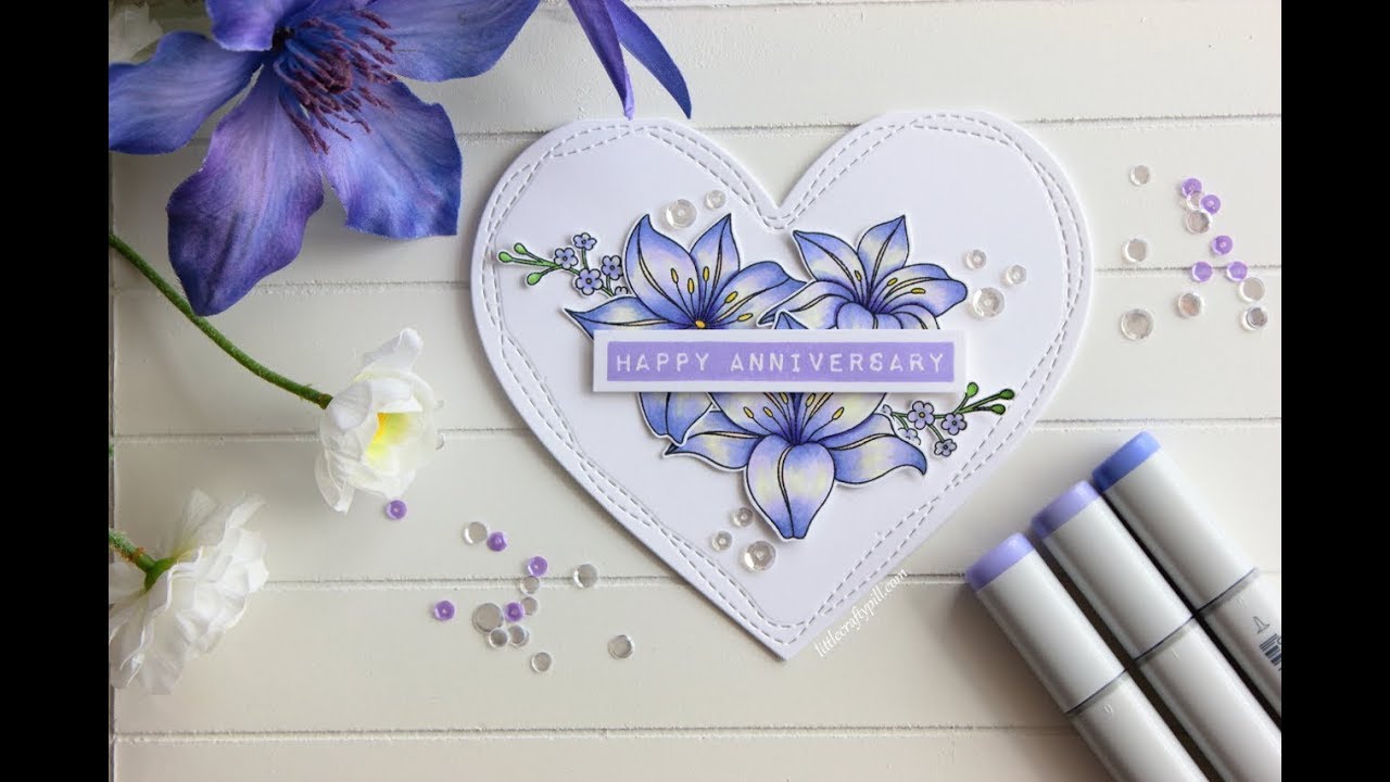 HEART SHAPED Floral Card