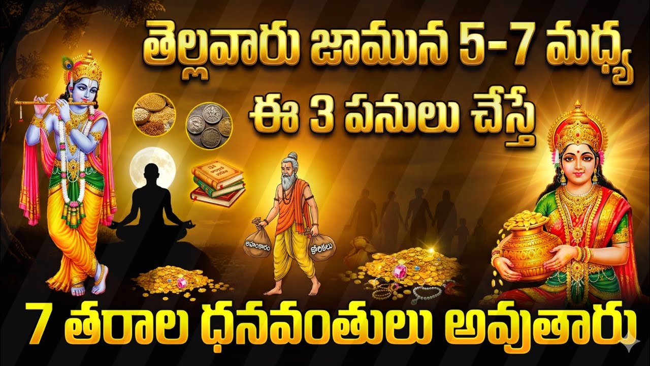 తెల్లవారుజామున 5–7 మధ్య ఈ 3 పనులు చేస్తే 7 తరాలు ధనవంతులు అవుతారు #srikrishna 
