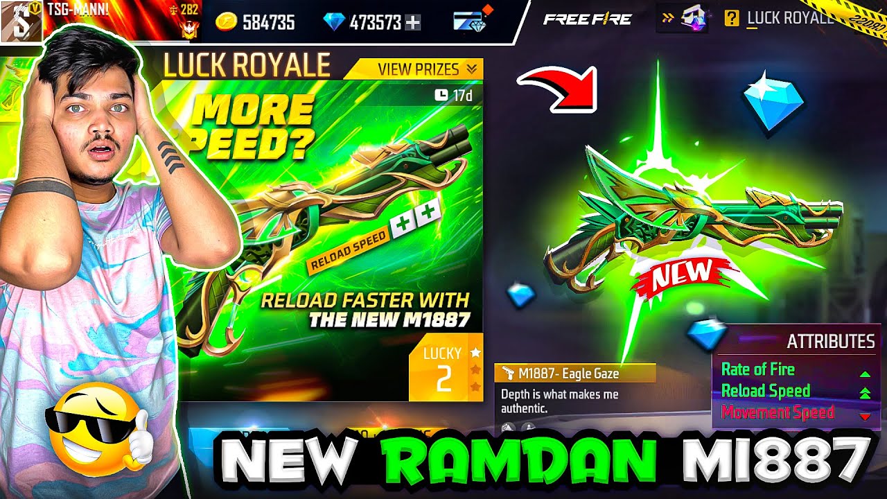 Free Fire New M1887 Royale😍 All M1887 Skin In 99 Diamonds💎 Poor To Rich -Garena Free Fire