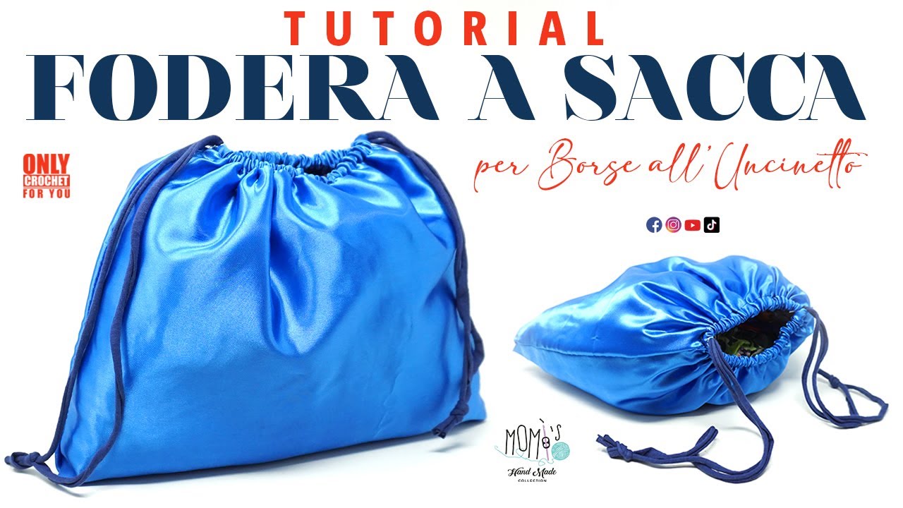 TUTORIAL FODERA A SACCHETTO ​⁠@Momì's #crochet #crochetbag #tutorial