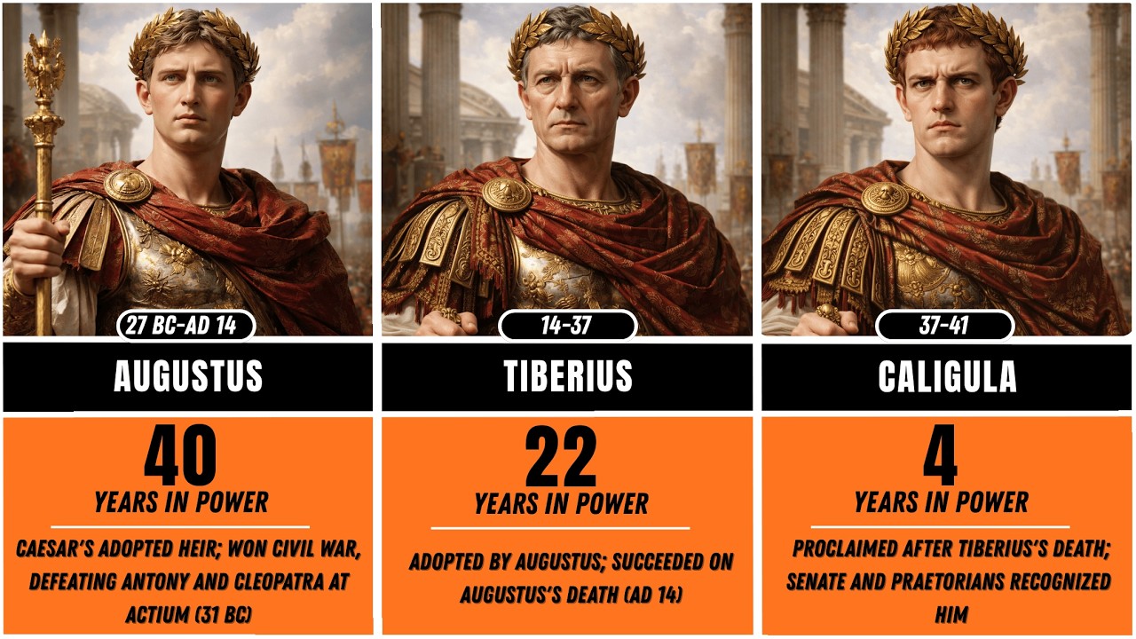 Roman Emperors: Who Ruled Longest—and How They Took the Throne