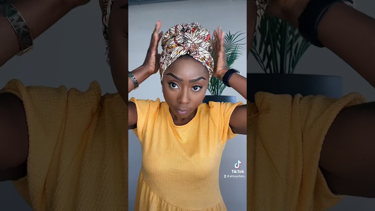 Quick headwrap tutorial #headwraptutorial #headwraphack #headwear #headwrapstyle #africanprint